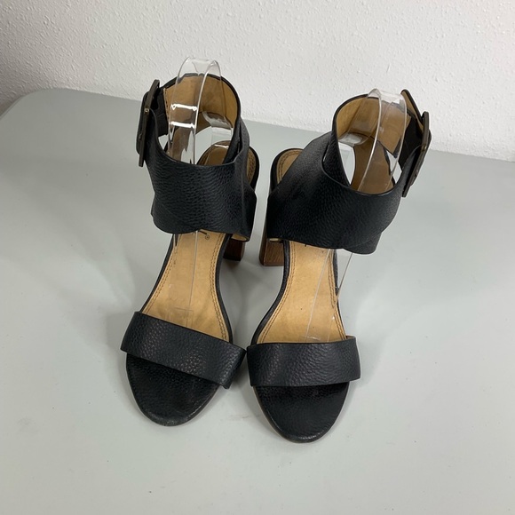 Splendid Black Ankle Strap Block Heel Sandals Size 6.5 - Picture 2 of 8
